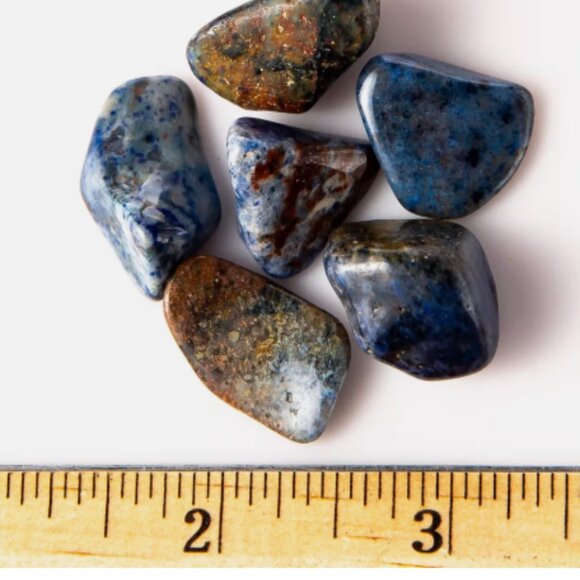 1 lb Tumbled Dumortierite Blue Moon Denim Quartz 80-100 Stones Gem Rock Specimen - Picture 3 of 6